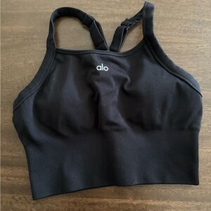 ALO Yoga Midnight Ribbed Sports Bra